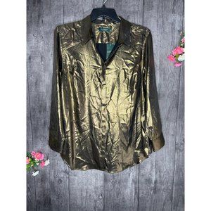 NEW Ralph Lauren Plus Size Kristy Gold Shirt 2X